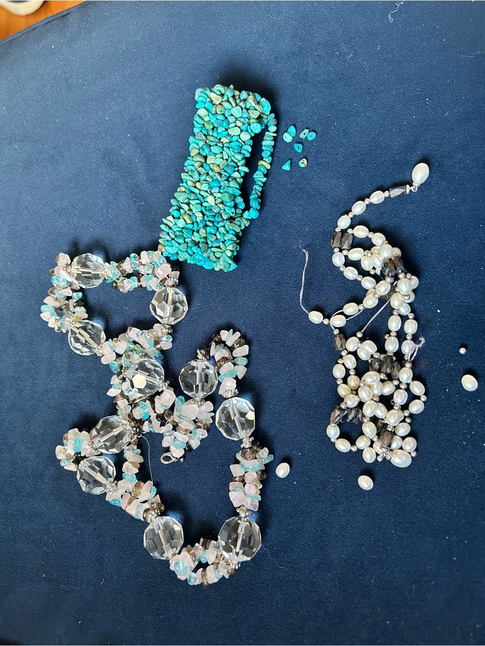 Jewelry Makers! Turquoise Chip Beads, Clear Crystals, Rose Quartz, and More!
